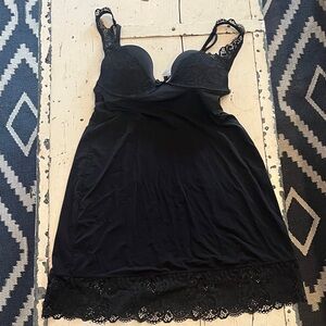 Victorias Secret Black Lace Trim Nightie/Lingerie